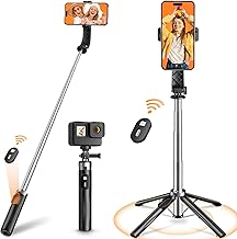 Selfie Stick, Industry Ultra Mini, Quad Stable Model, Smartphone Stand, Increased Stability, Compatible with iPhone and Android Phones, Tripod, Compact, Lightweight, Ultra-Premium Design, Selfie Stick