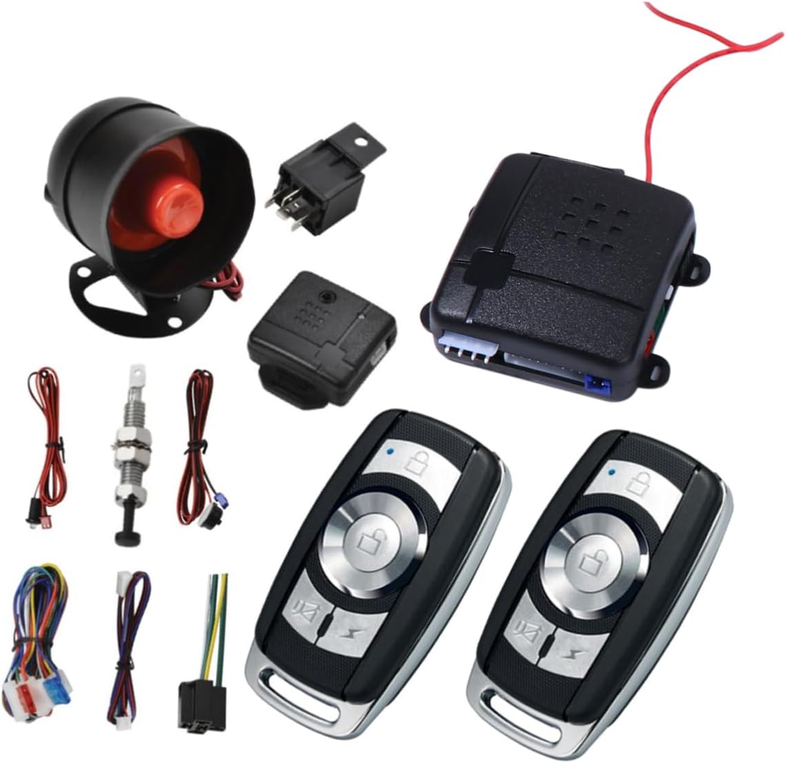 Car Anti-Theft System Portable Vehicle Security Alarm Remote Control Suitable for Cars and Motorcycles Vibration Sensor for Enhanced Protection