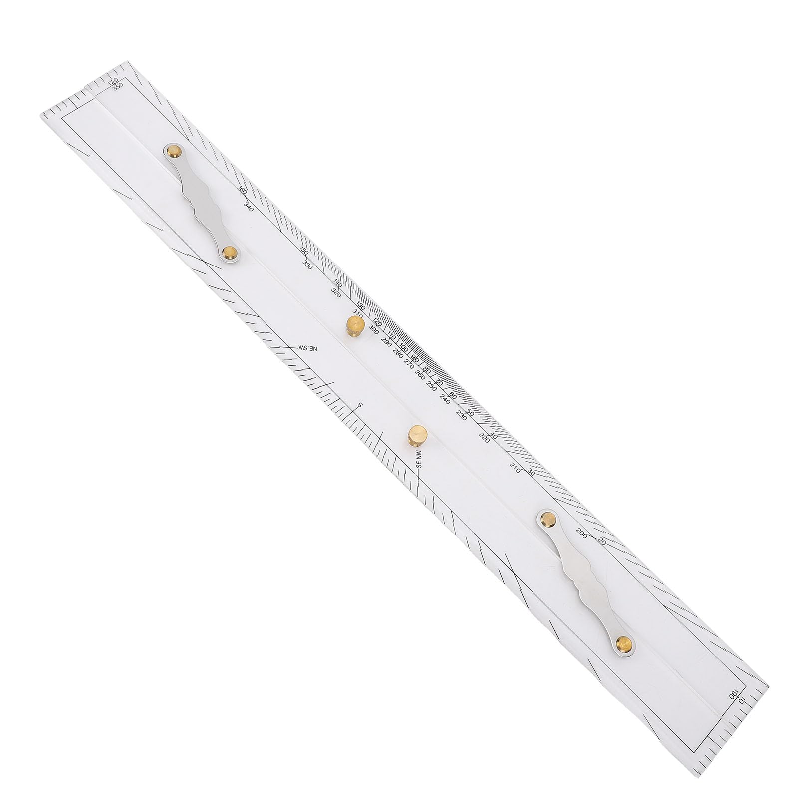 Yctze Règle Parallèle Nautique, Navigation Maritime Règle Parallèle 23,62 Pouces avec Acrylique Transparent pour Navires, Yachts, Bateaux de Cartographie des Outils