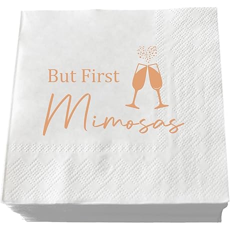 But First Mimosas Cocktail Napkins: The Perfect Accent for Your Brunch Celebrations