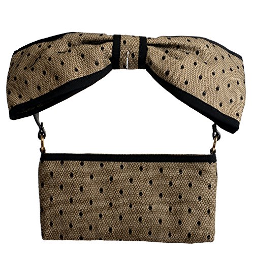 Bolsa de ombro feminina vermelha Valentino bege e preta de lona