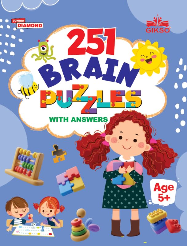Image of 251 Brain Puzzles Book for Kids Age 5 to 8 Years Old | Brain Booster Activity Book with Fun Mazes, Riddles, Games and Activities
