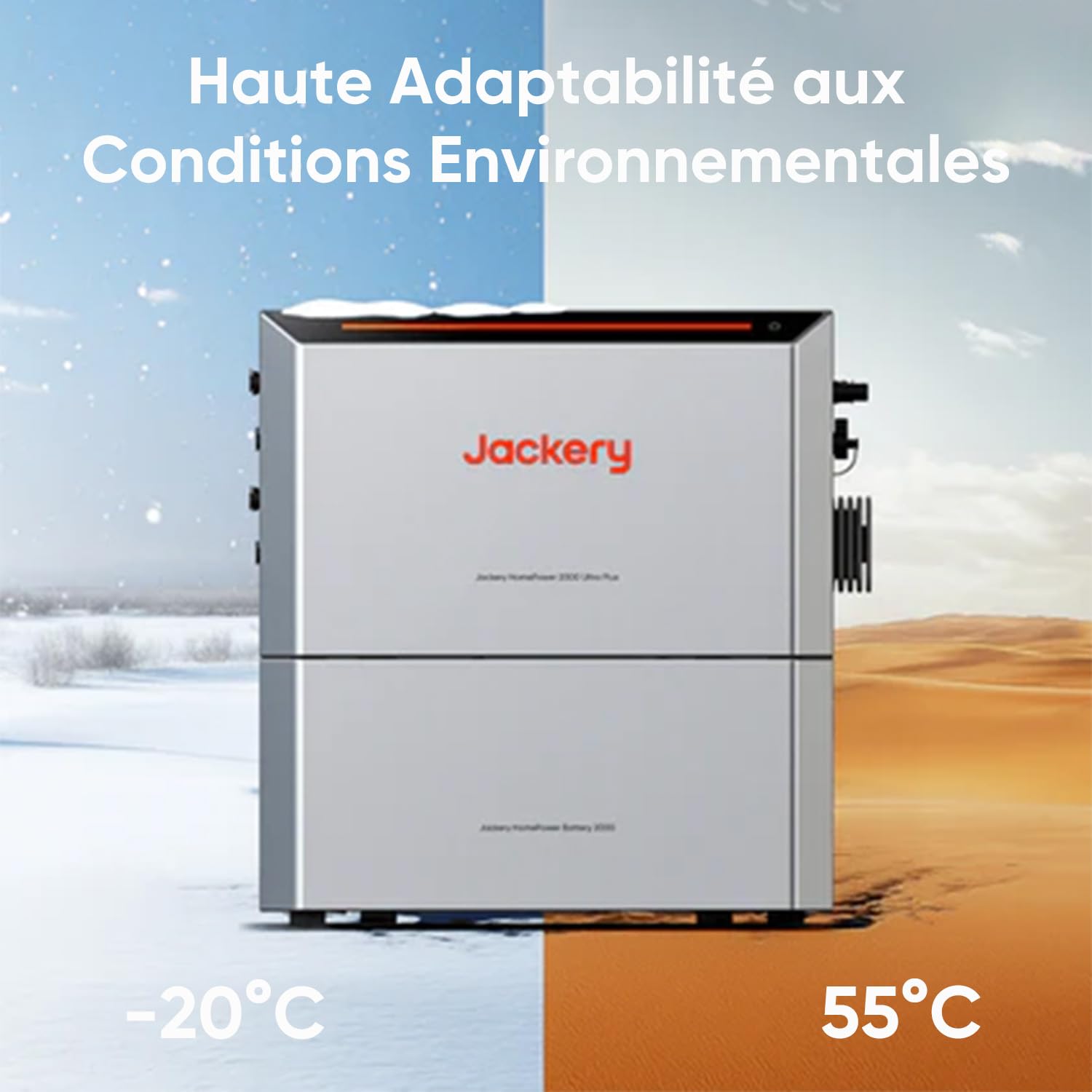 Jackery HomePower 2000 Ultra Batterie Additionnelle pour Kit Solaire, 2048Wh Grande Capacité, Conception Avancée Compatible Sodium-électrique, Compatible avec Station Balcon, Extensible jusqu'à 8kWh