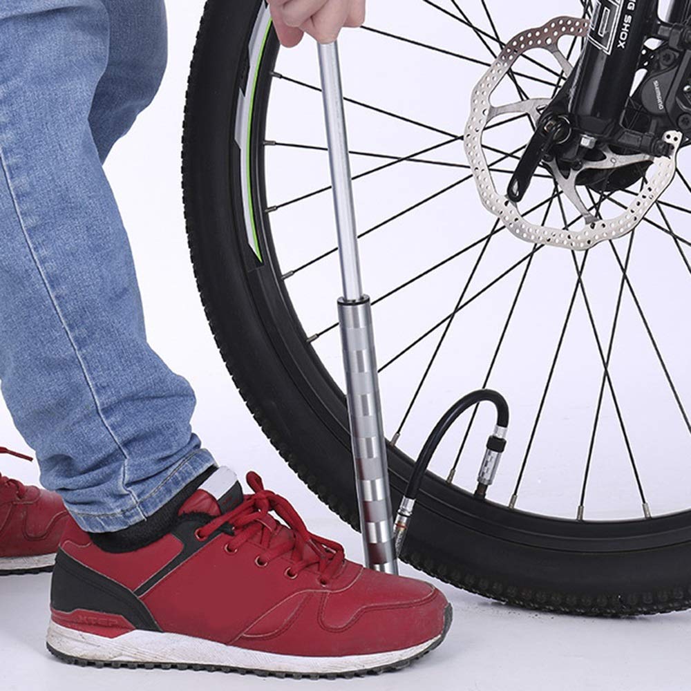 Fahrradpumpe Rad Fahrrad-Pumpe Handluftpumpe Schlauch Manometer Fahrrad-Gummireifen-Schrader Presta Ventil Gabel tragbaren Mini-Pumpen-Werkzeug