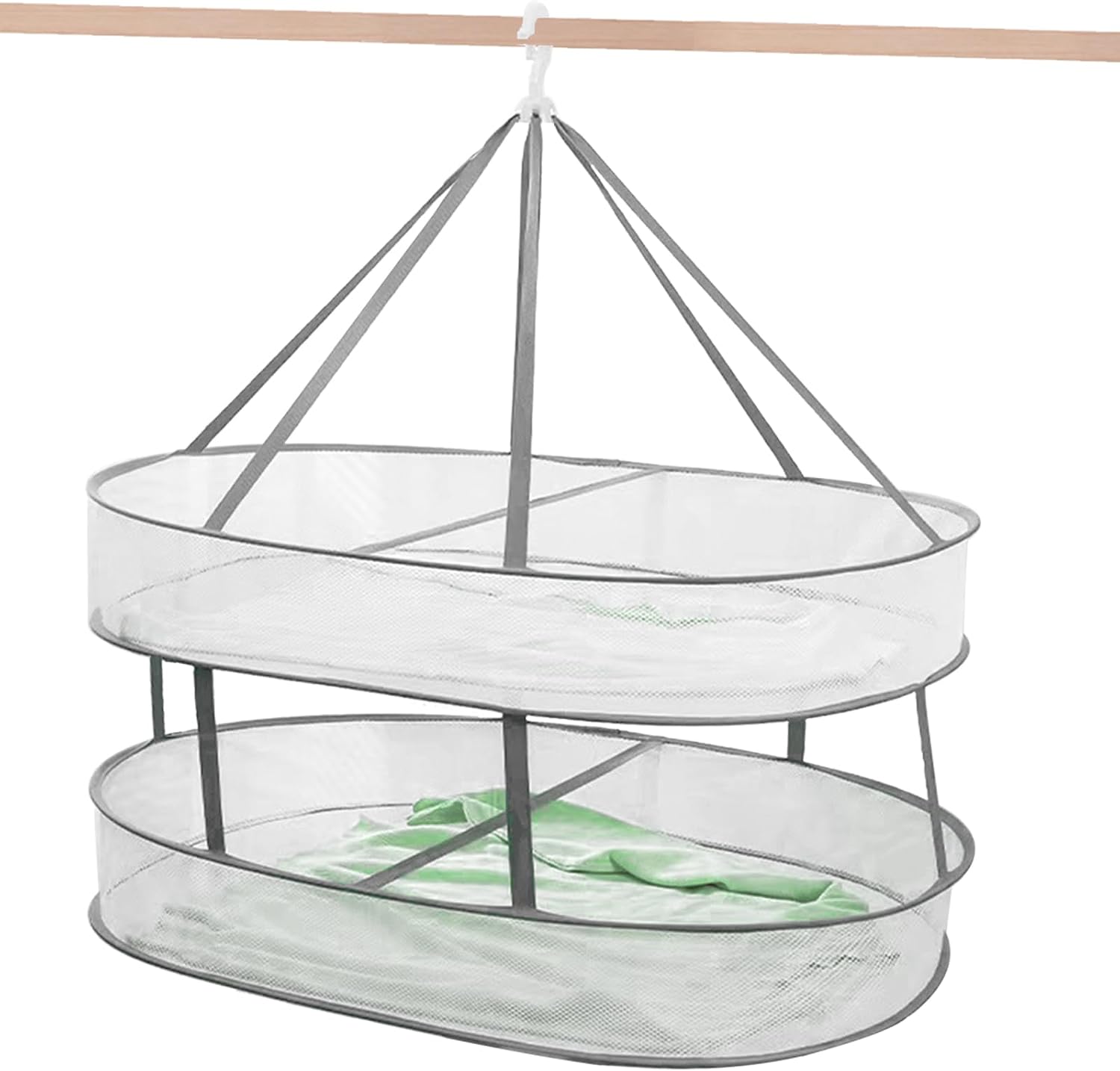 2Tier Clothes Drying Rack Foldable 31.5" Mesh Clothes Hanging Dryer