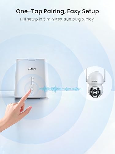 Miniatura 7 de No Subscription Solar Home Security Camera System Wireless Outdoor, 4 Cam Kit with Base Station, Local Storage, Expandable 10CH, 2K 360° Pan Tilt,