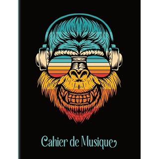 CAHIER DE MUSIQUE: Carnet de Partitions avec Portée et Carreaux | 110 Pages | Grand Format | Couverture Gorille Sourire | Idéal Apprentissage Solfège, Cours de Musique, Chant et Composition - Les Beatles, Paul McCartney, John Lennon, RIngo Starr, George Harrison
