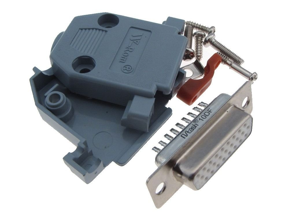 DB26 Female D-Sub Connector w/Two Piece Backshells Hoods