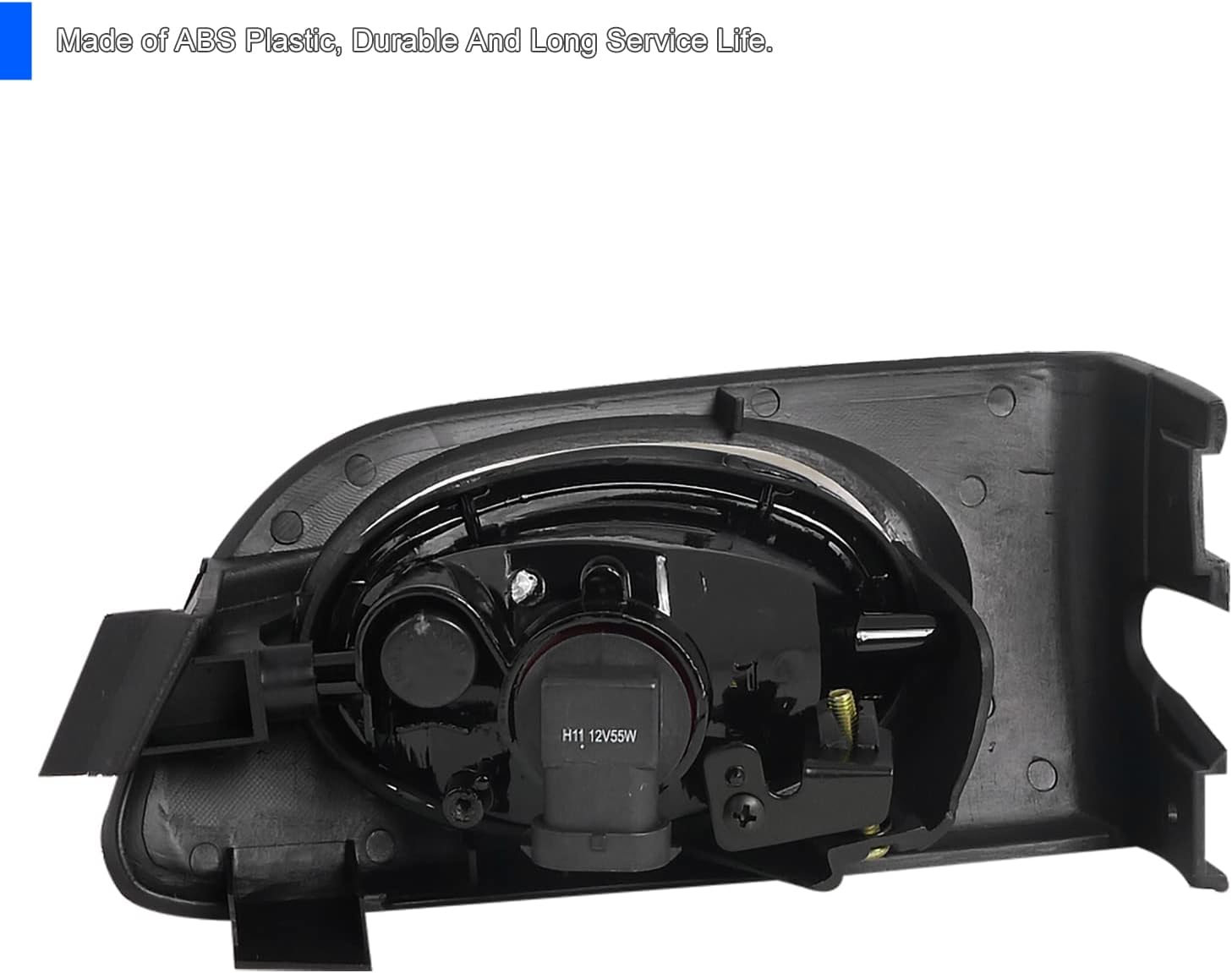 SPEC-D TUNING Clear Bumper Driving Fog Lights + Bulbs + Switch Compatible with 2001-2003 Honda Civic Coupe Sedan 2Dr/4Dr L+R Pair Assembly