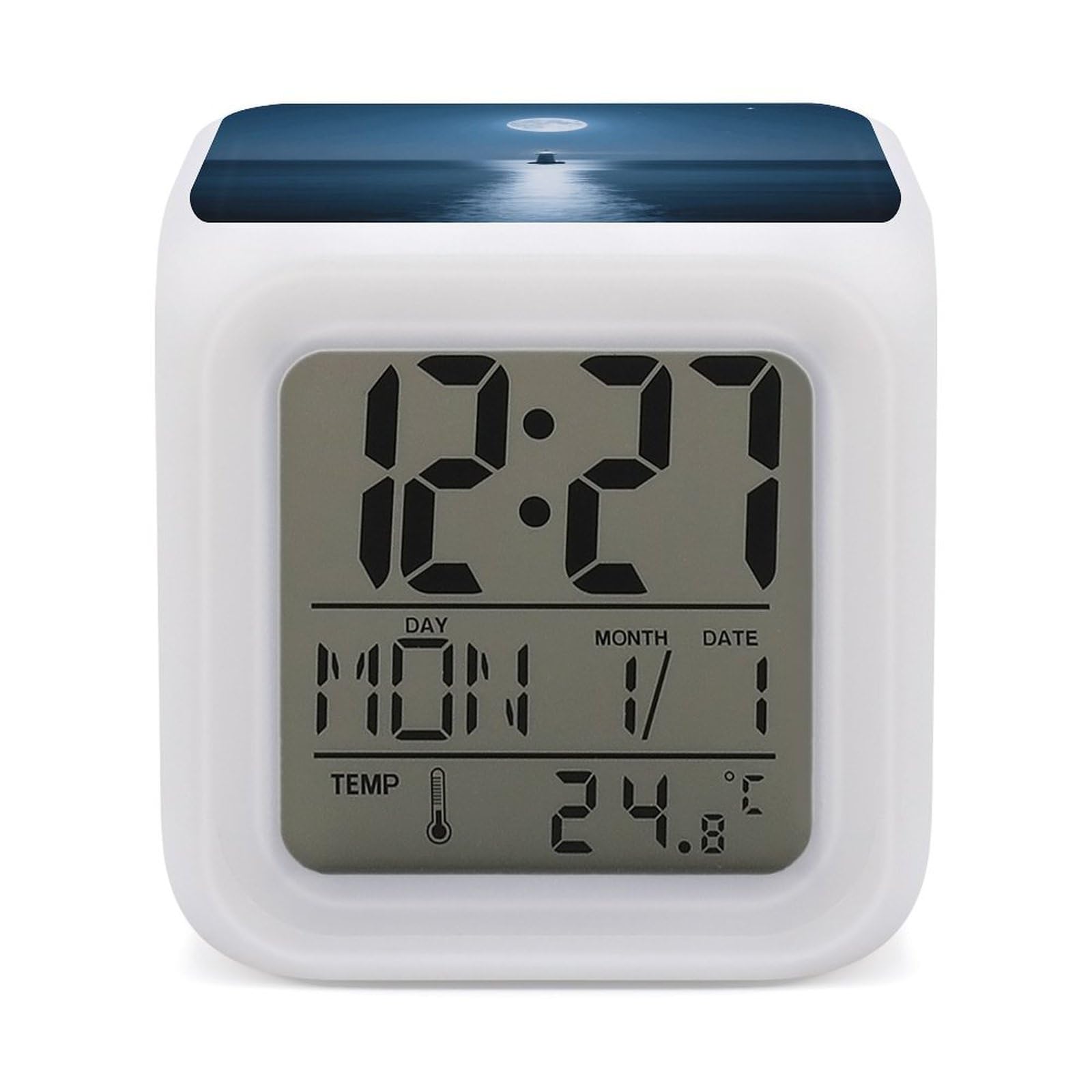 Reloj despertador LED para personas que duermen mal con pantalla nocturna antiestrés