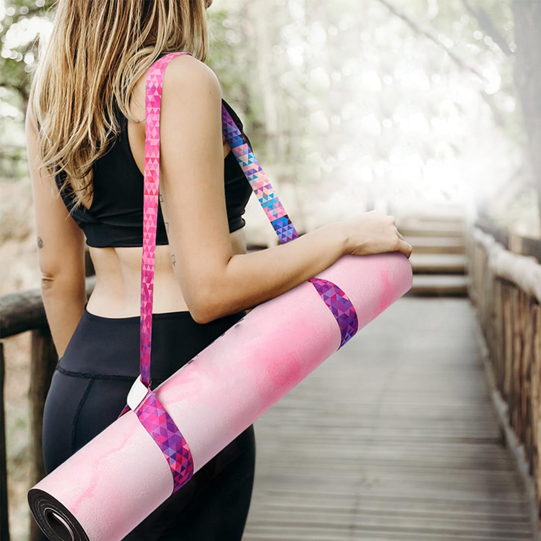 Correas para esterillas de yoga Correas para los hombros de la esterilla de yoga, correas para los hombros de la esterilla de yoga, adecuadas para yoga, pilates, aeróbicos (2 piezas)