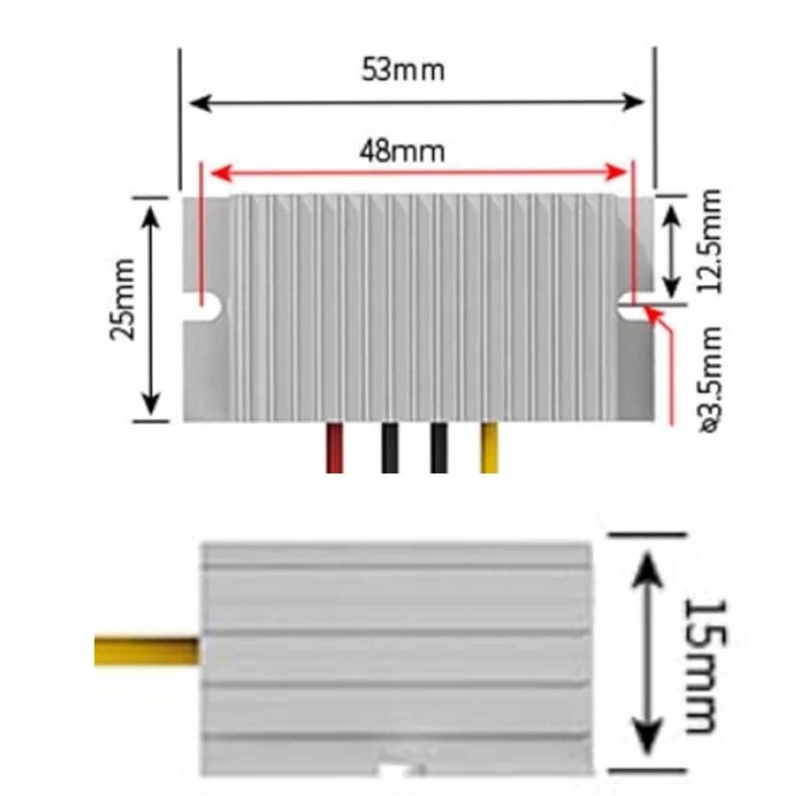 DC DC 24V to 12V 1A 2A 3A 4A 5A Model Converter Waterproof Voltage Regulator Step Down Model Power Converter for Cars(2A)