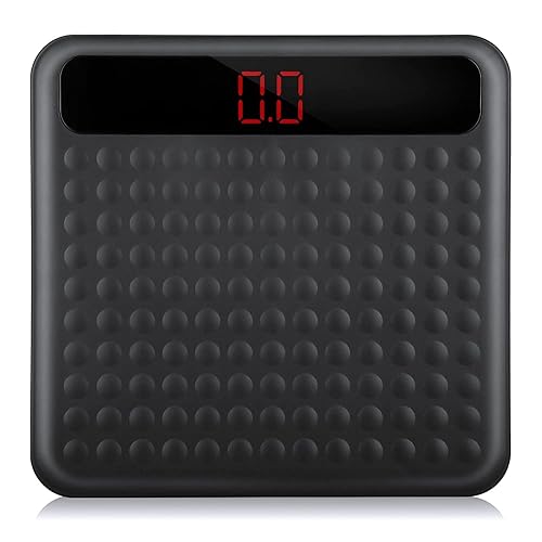 Báscula de peso digital, báscula de peso de baño con carga USB, pantalla LCD de luz trasera de tres colores, diseño delgado, 400 libras396.8 lbs,
