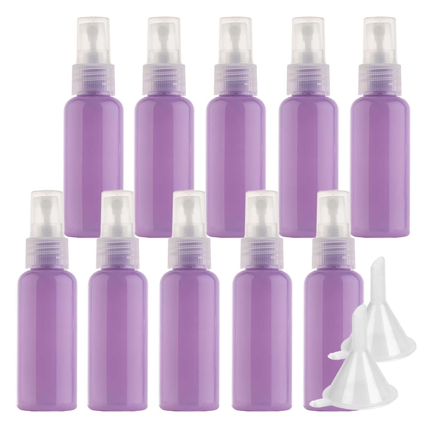 50 Pezzi 50ml Viola plastica flacone spray Con Sprayer Mini Flacone Spray Portatile Riutilizzabile per Nebbia, Bottiglia di Profumo, Cosmetica, Viaggio