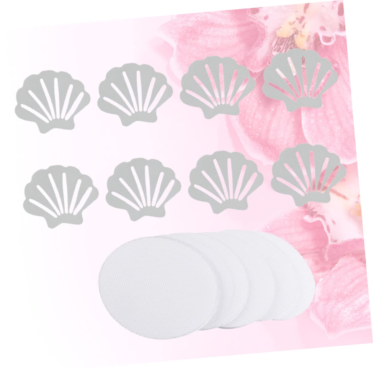 TOPBATHY 3 Series Pegatinas Antideslizantes para Forma De Concha Adhesivos De Seguridad para Bañera para Cocina Y Resbaladizos Instalación 22 Piezas X 3