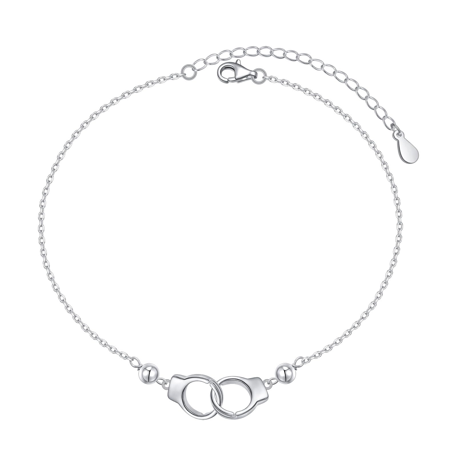 Anklet for Women S925 Sterling Silver Adjustable Foot Plus Ankle Bracelet