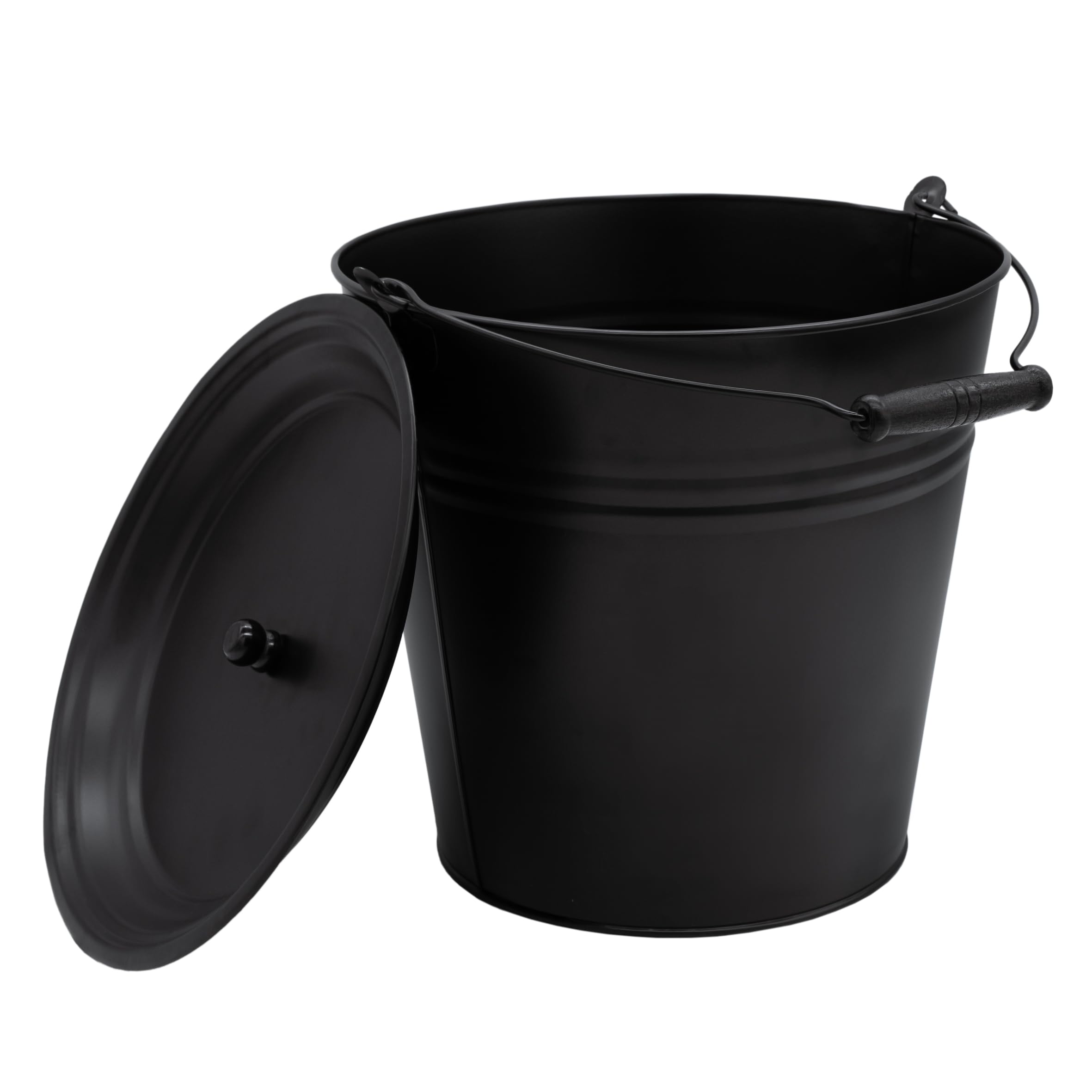 Secchio In Metallo Zincato 12 Litri - Con Manico In Legno, Per Giardino E Camino - Foto 8