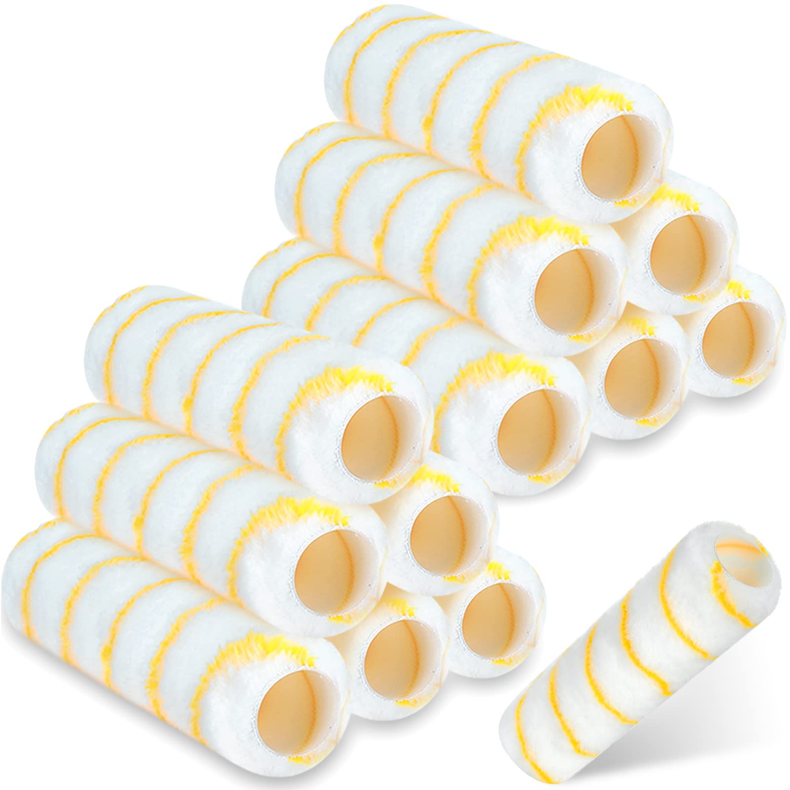 Lot de 12 housses de rouleau de peinture en microfibre de 1,27 x 22,9 cm pour rouleaux de peinture, siestes de rouleau, fournitures de peinture murale pour la plupart des surfaces, peintures et taches