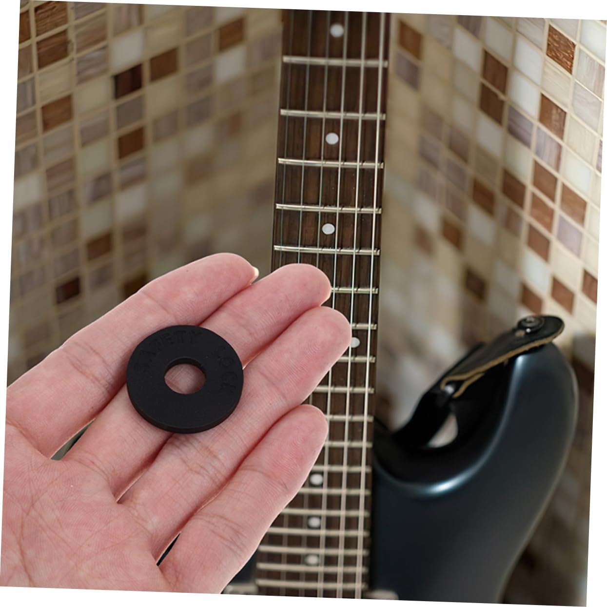 ULDIGI 12Pcs Silicone Guitar Strap Lock Pads for Electric and Bass Guitars Non-Slip Guitar Strap Gaskets Secure Safety Accessories - Image 4