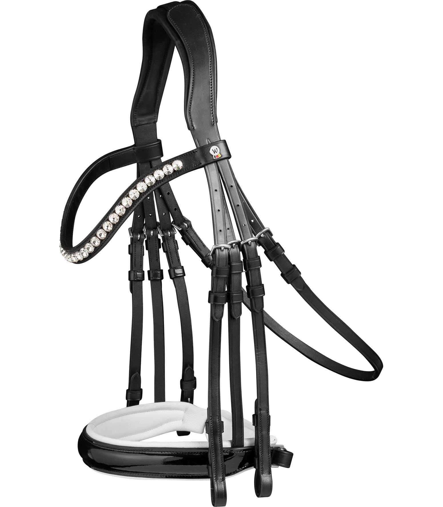 WALDHAUSEN Trensenzaun X-Line Evermore - Brida sueca, color negro y blanco