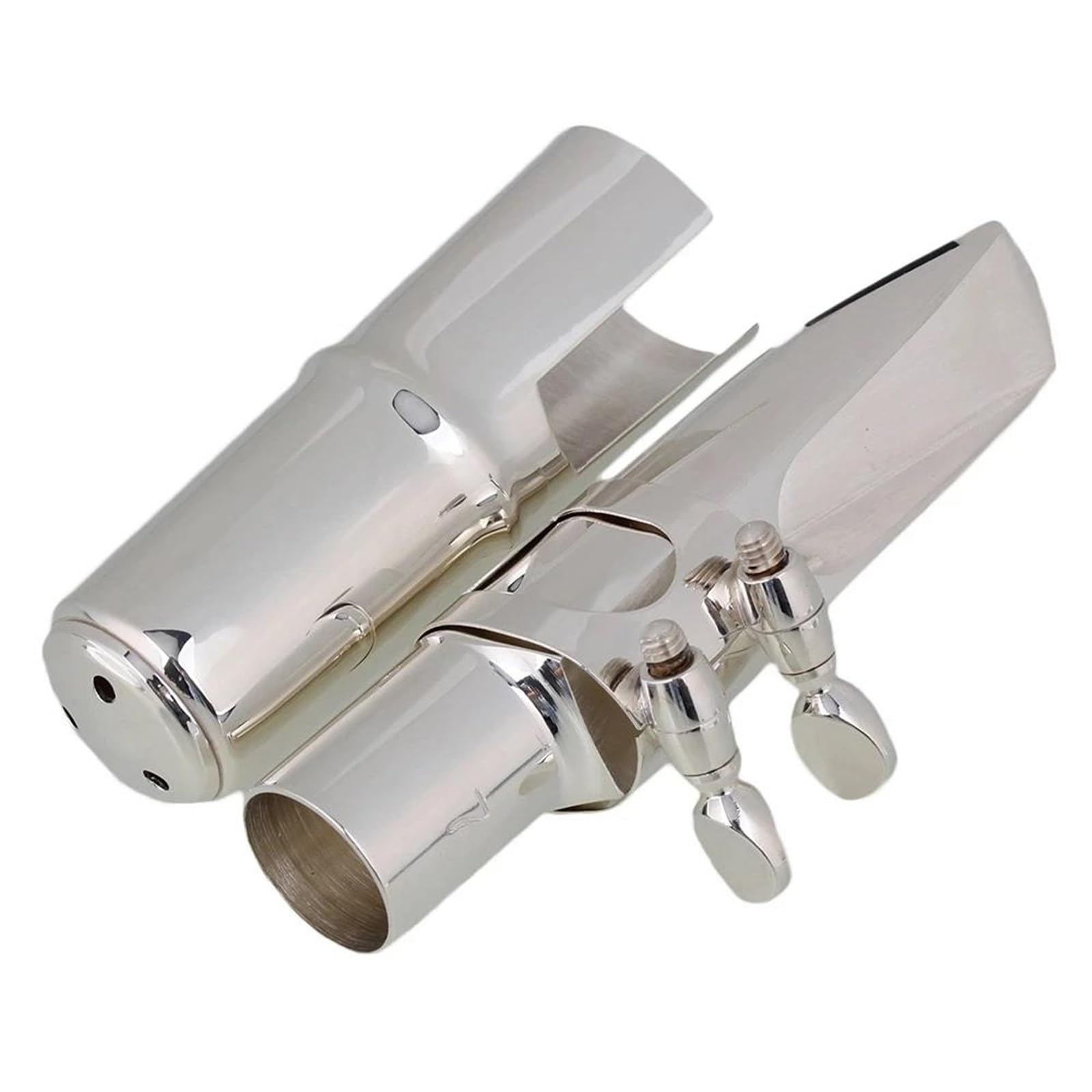 Ustnik Do Saksofonu Altowego Typu E-flat Ligatura 7#, Niklowany, Srebrny/złoty Talerz, Zestaw Ustników Do Saksofonu Nr 7, Mosiądz Części saksofonu(Silver)