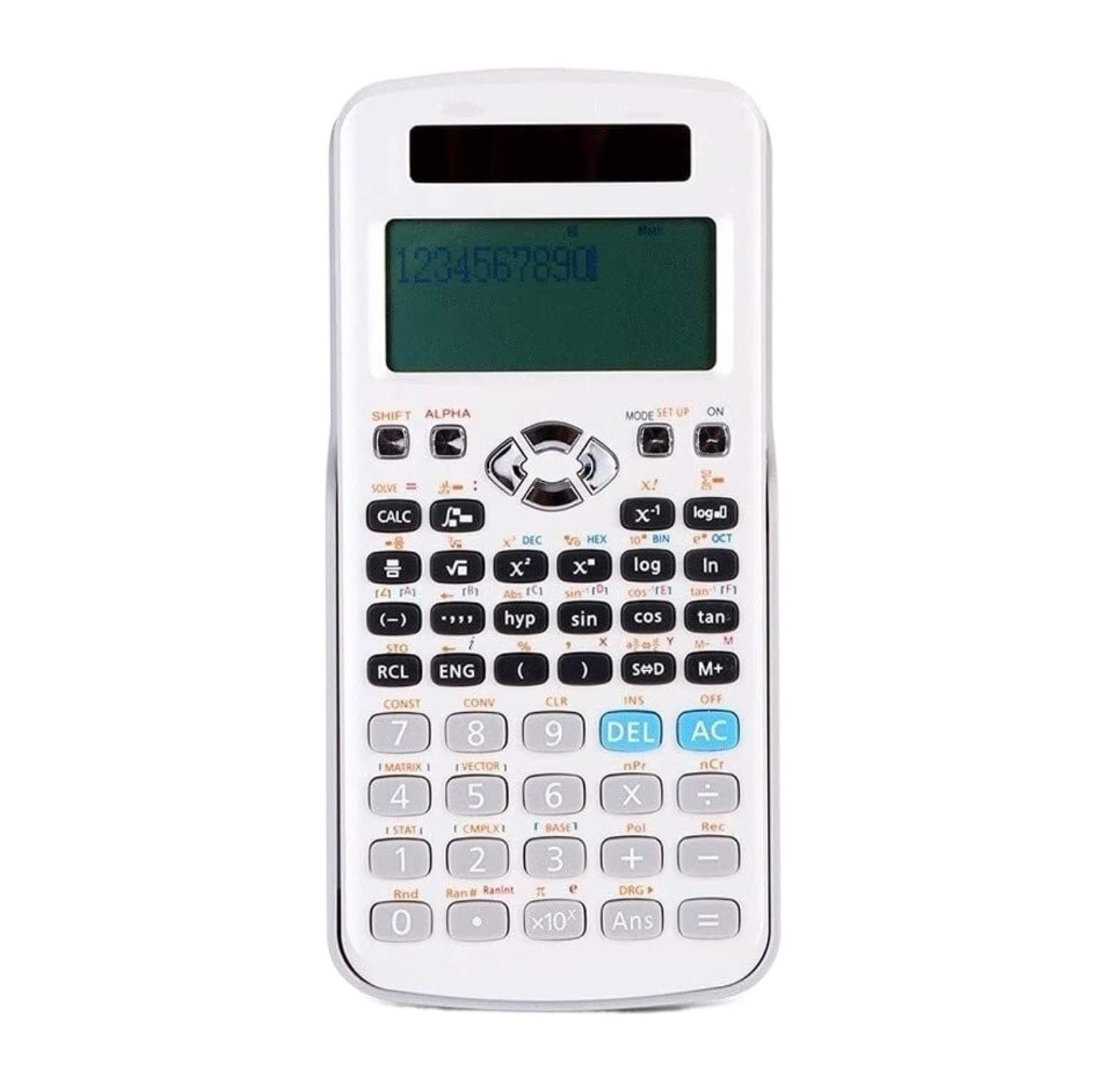 Calcolatrice Casa Ufficio Calcolatrici Scientifiche Calcolatrice da Tavolo Widescreen A 16 Bit Pratica Perfetta per Scuola(White)