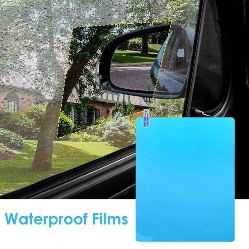 Image of Maxismart Anti Fog Film for Car Mirror Sticker - Window Film Water Protective Sticker for Anti-Glare, Anti-Scratch, Rainproof anti fog film for car mirror (Pack of 4)