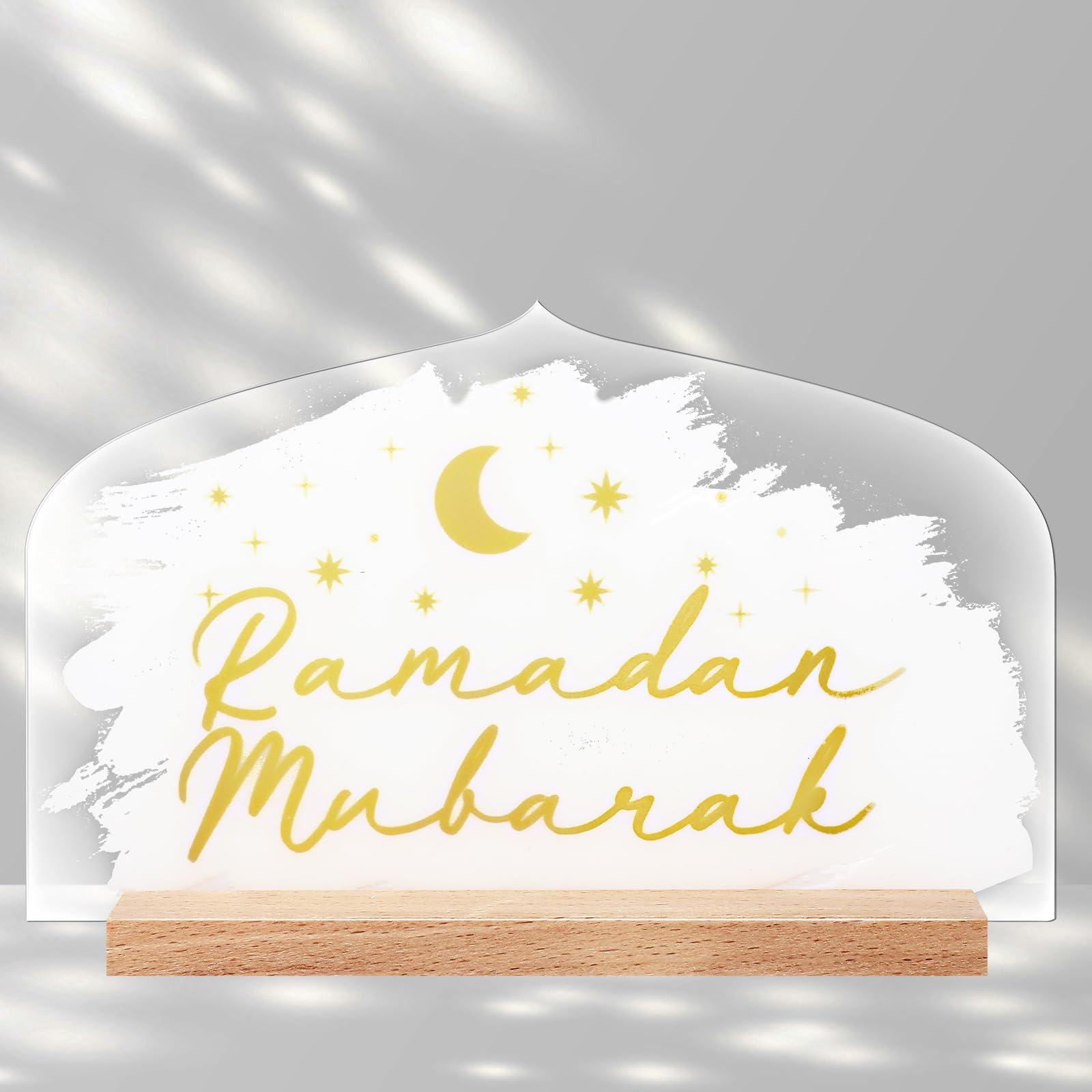 Décoration de table Aïd Al Fitr cadeau idéal élégant en acrylique pour la maison