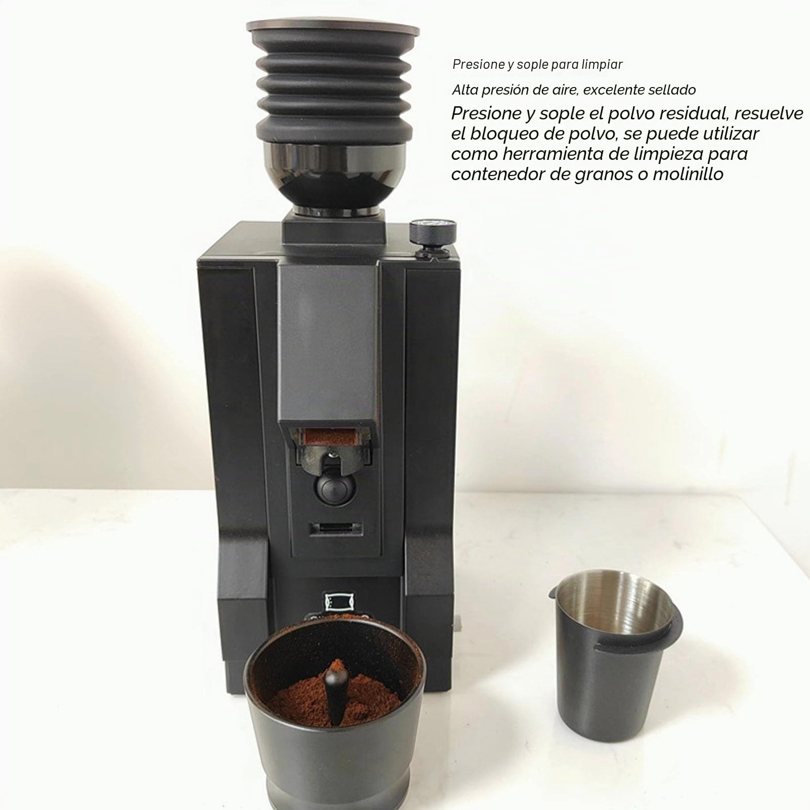 Molinillo de café con Tolva Monodosis, Silicona ABS para Eureka Mignon Manuale, Silenzio, Specialita, Pertetto, Design,Classico, Filtro, Crono, Brew Pro, XL, el Contenedor de