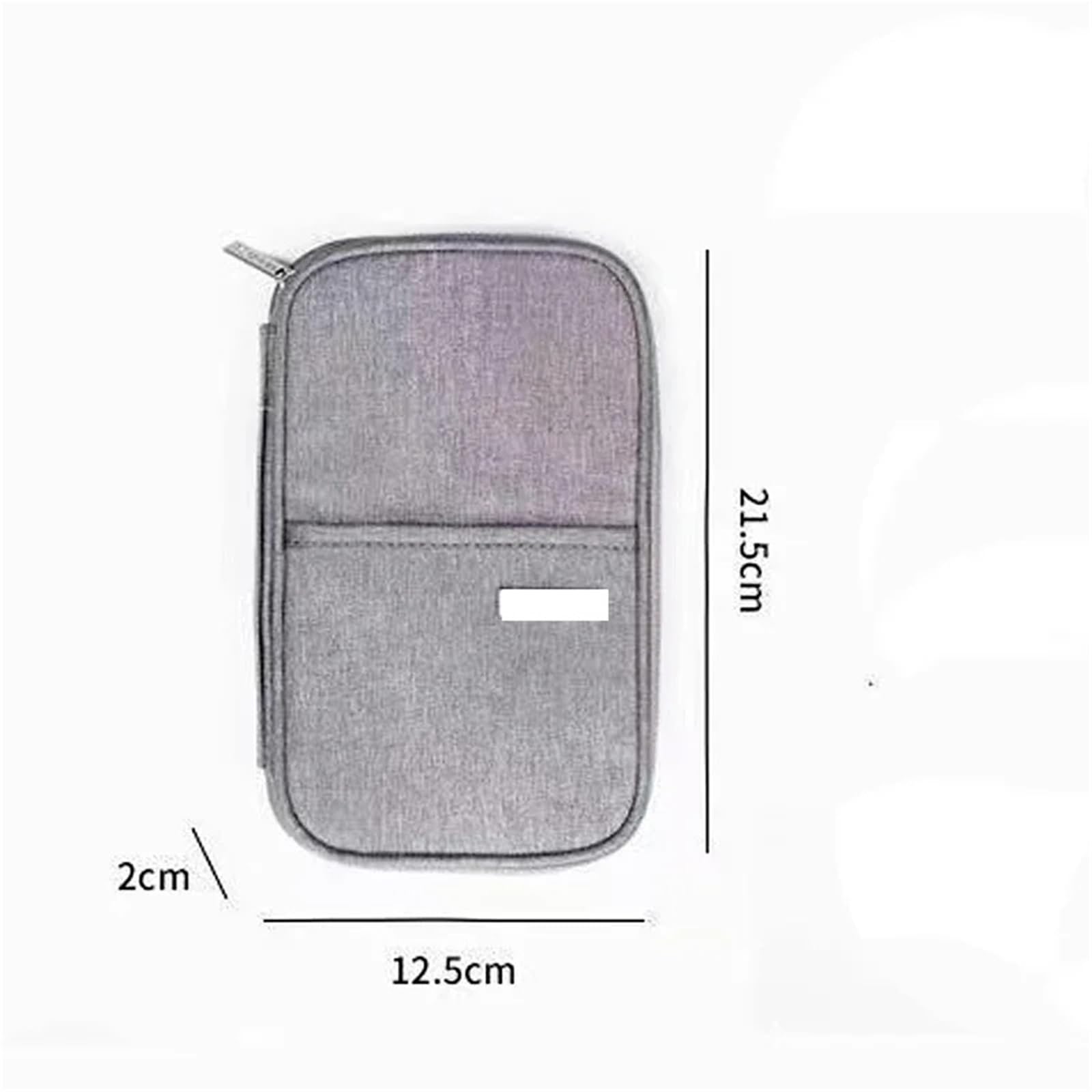 Porta passaporto familiare Accessori da viaggio unisex Custodia impermeabile for documenti carte di credito Per Domestico(GRAY)