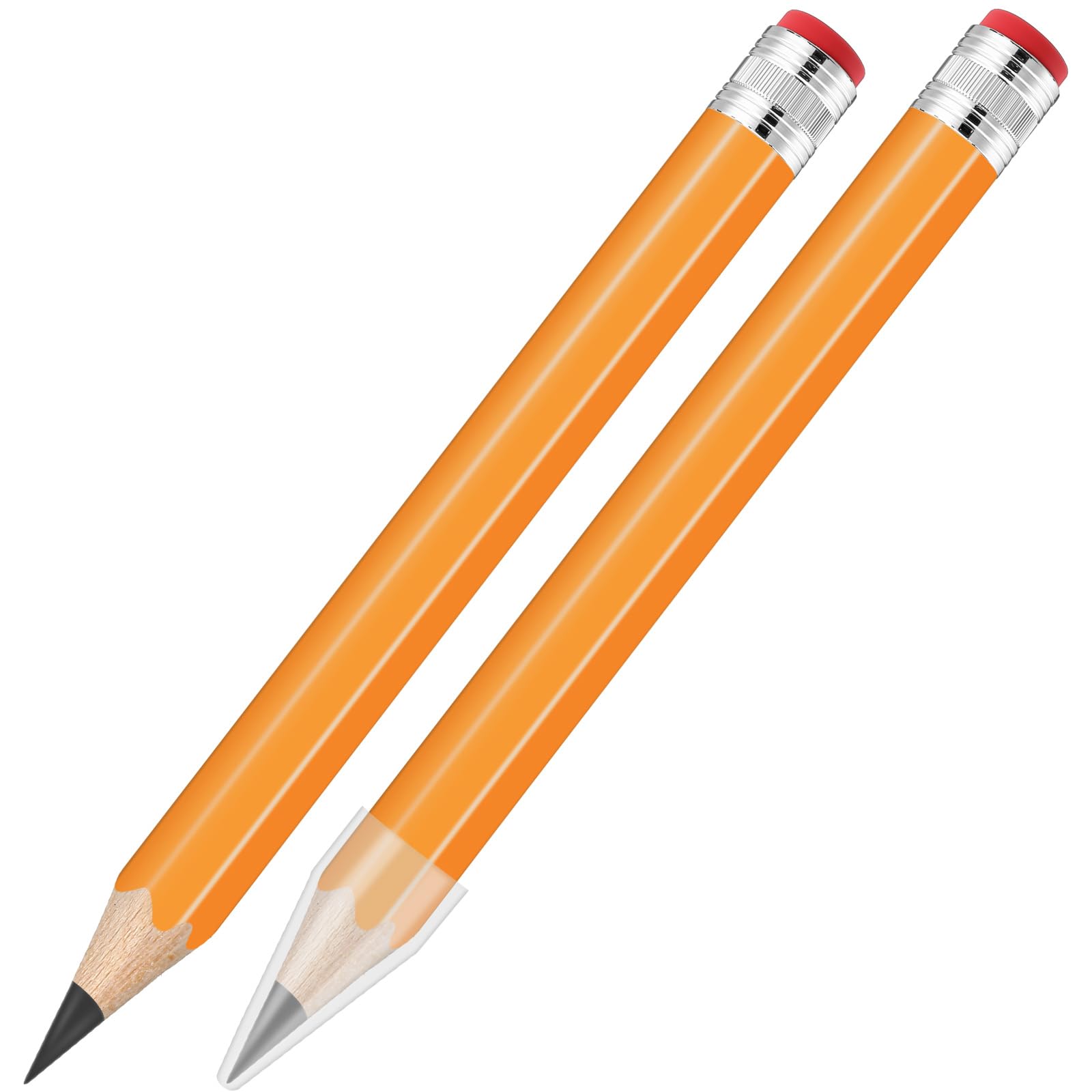 ywmigl 2 Pcs 13 inch Wooden Jumbo Pencils for Prop Giant Big Novelty Wood Pencil with Eraser for Fun Decor, School Projects, Party Favors, and Unique