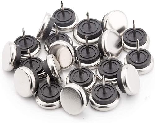 Miniatura 1 de 20 almohadillas redondas resistentes para muebles, protectores de piso de madera dura, deslizadores de metal para uñas, para silla, mesa,