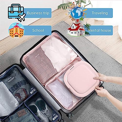 Juego de Lavadora y Secadora portátil con Secado a 60/80 ℃ y UV, Mini Lavadora y Secadora combinadas 350 PRM, Secado por Centrifugado, Rueda Ondulada 4D para Ropa Interior, bebé, v