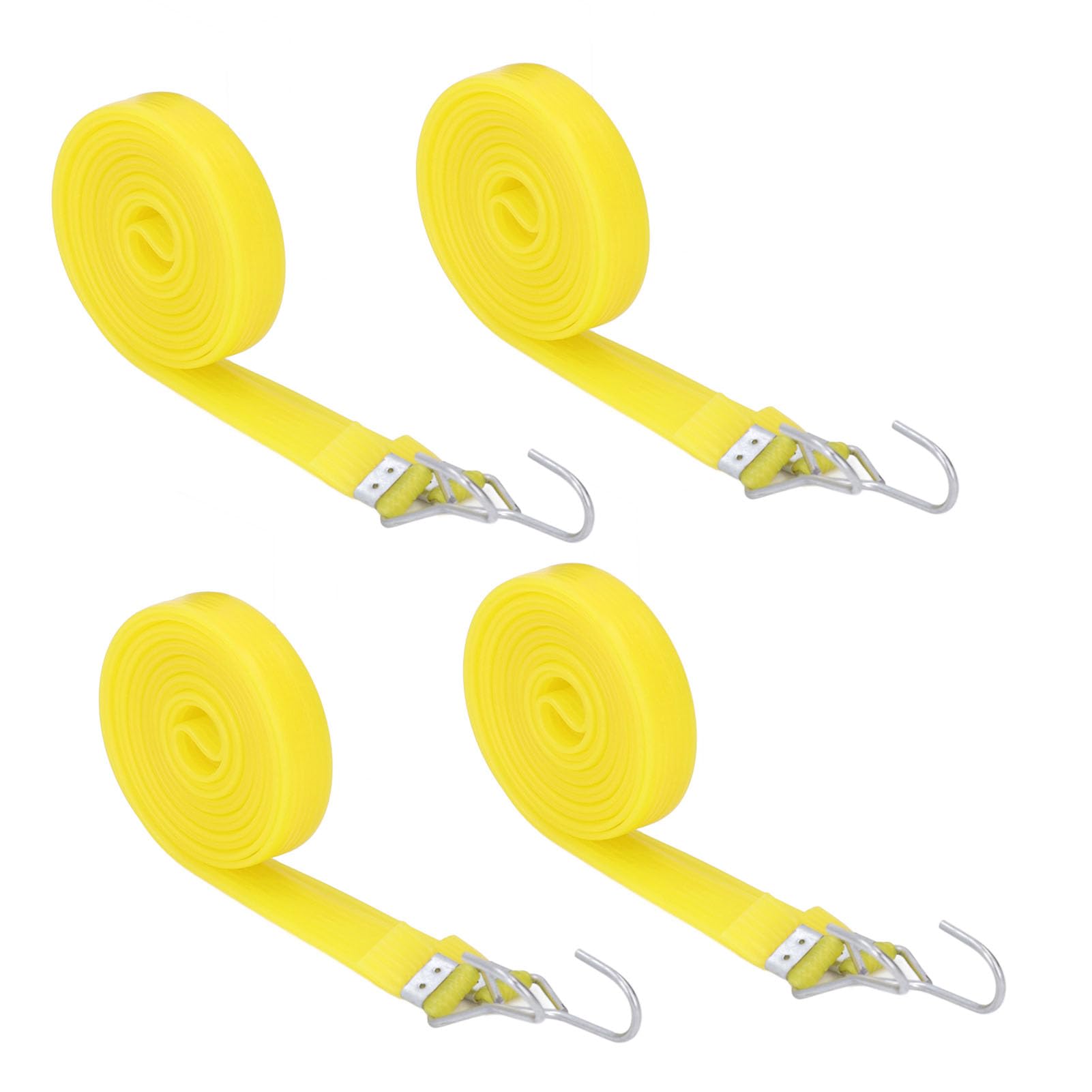 Generic Lot de 10 tendeurs robustes d'extérieur PEP de 2 cm de large, conçus pour sécuriser les marchandises sur les voitures, motos, cordes d'arrimage faciles et fiables (4 m)