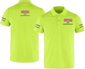 Custom Polo Shirts for Men Personalized Shirt Golf Jersey Customized Text Logo FrontBack Embroidered Print