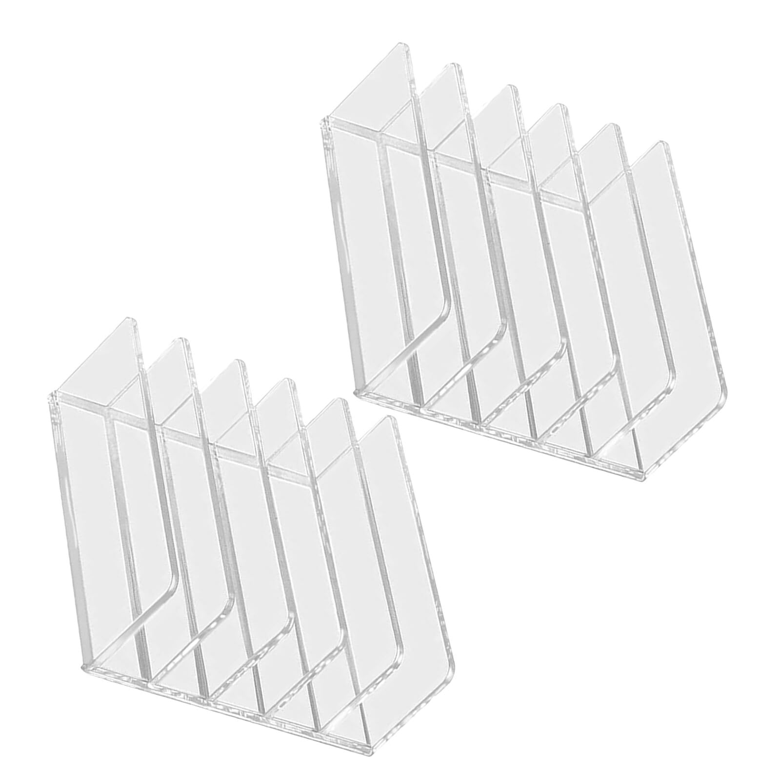 Akrylowy organizer listów na biurko, wielofunkcyjny stojak na dokumenty do biura, nowoczesne rozwiązanie do przechowywania biurka, stylowy uchwyt na dokumenty, akrylowy design, 2 szt