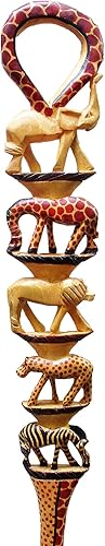 Miniatura 9 de Bastón decorativo de madera africana (hecho a mano en Kenia)