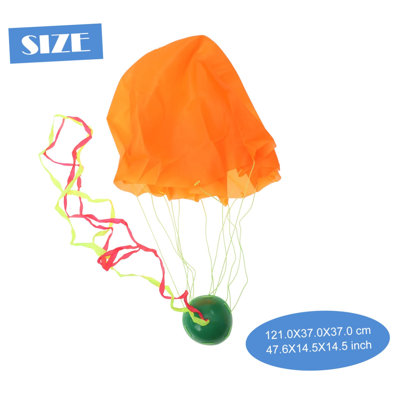 KONTONTY 3pcs Parachute Toys for Kids Hand Throw Outdoor Throwing Toys Educational Plaything 12 Lines Non-Lighted 50cm Color Random