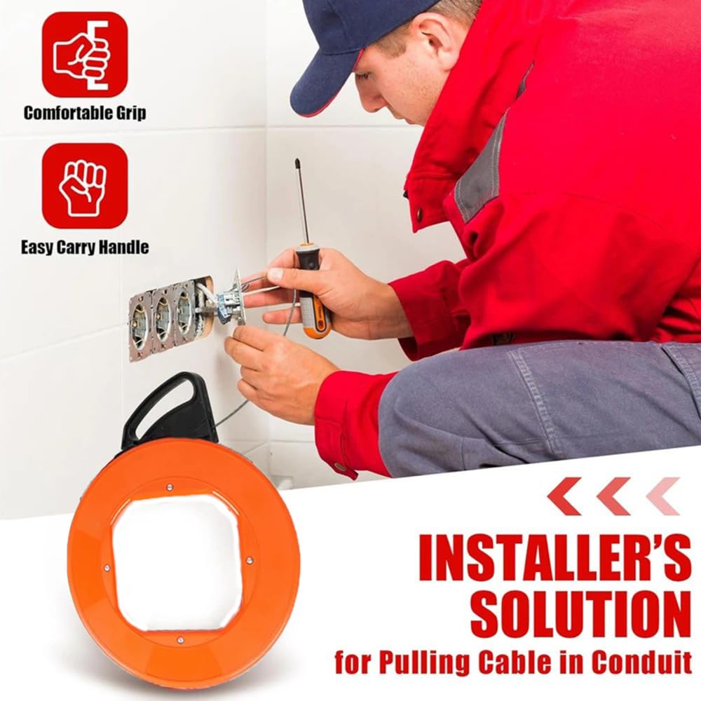 Sonda Passacavi 25M Sonda Passacavi Professionale Diametro Molla Elettricista Con Cablaggi Sonda Elettricista Molla Elettricista Definitiva Per Impianti Saturi E Tubature Con Curve Strette 25m