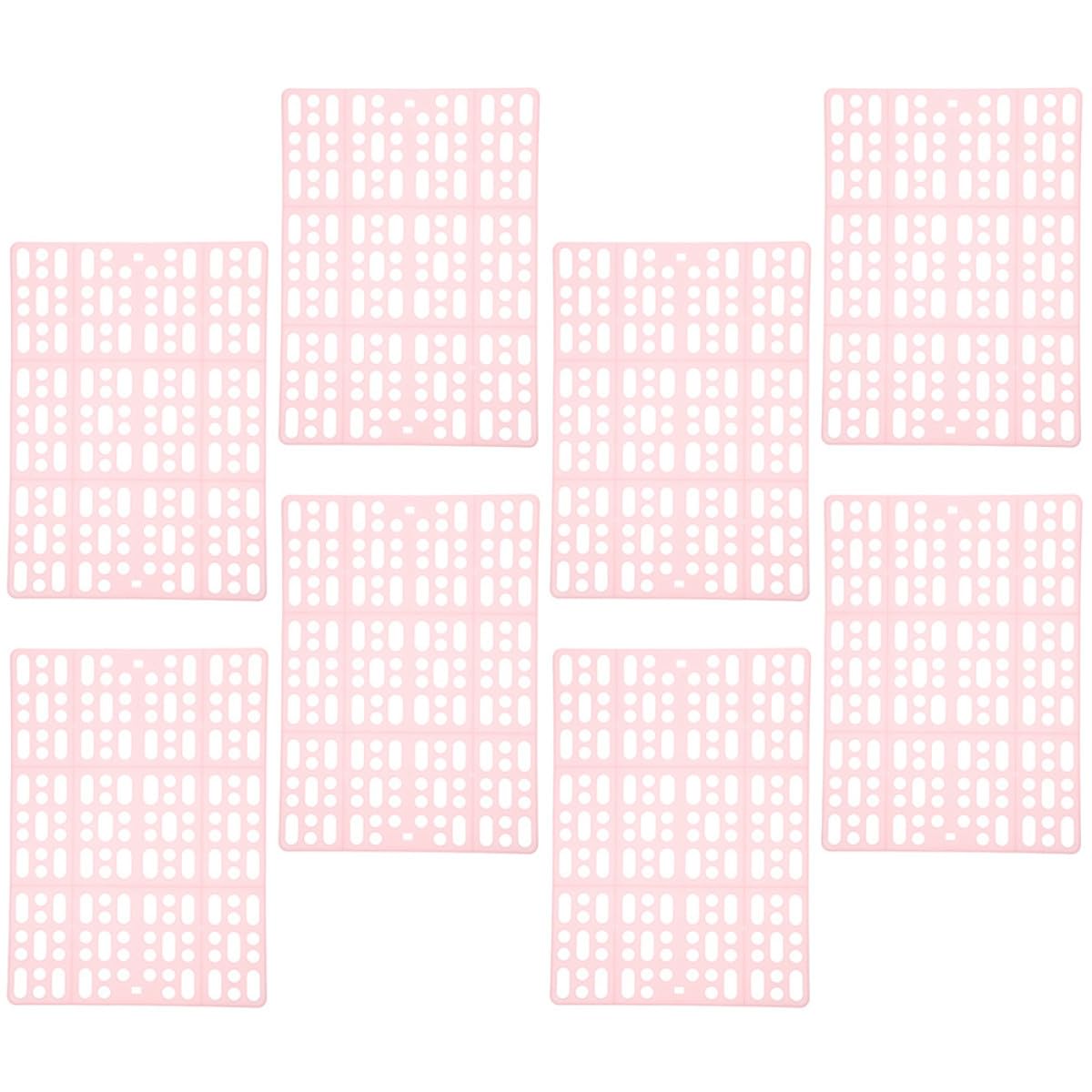 Amosfun Tappetino Antiscivolo per Gabbie Conigli e Piccoli Animali, Set 8 Pezzi Rosa, Cuscinetti Morbidi per Zampe Resistenti all’Usura, Adatto per Bagno, Cucina e Balcone