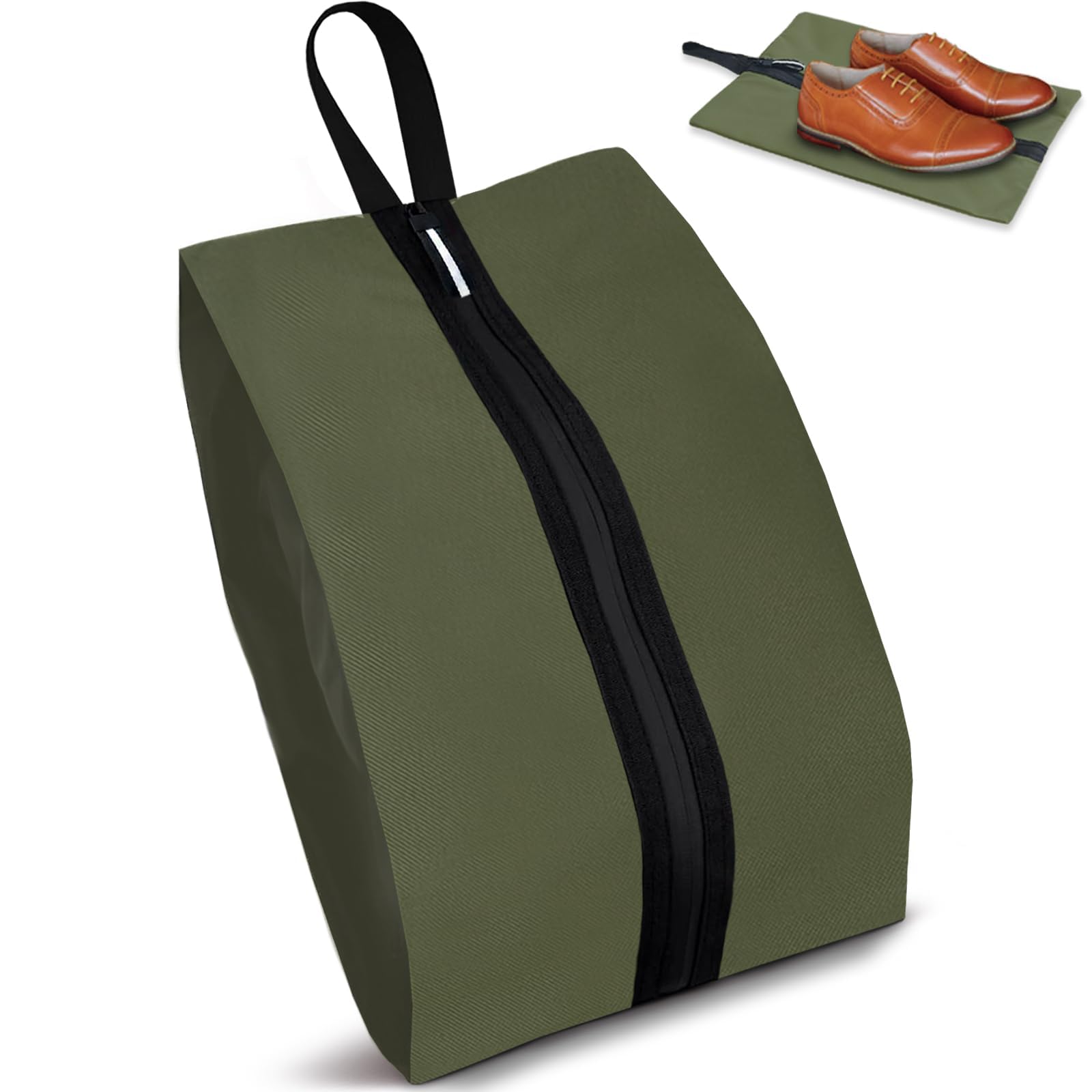 Yttriuny Shoe Bags for Travel Waterproof Odor Absorbing Lightweight Golf Soccer Shoe Storage Organizer Pouch with Smooth Zipper and Handle, Portable