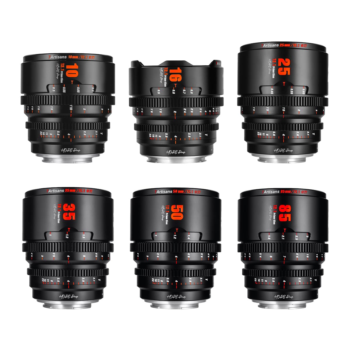 Amazon.co.jp: 7artisans 七工匠 HOPE Prime 6本セット 10-85mm T2.1