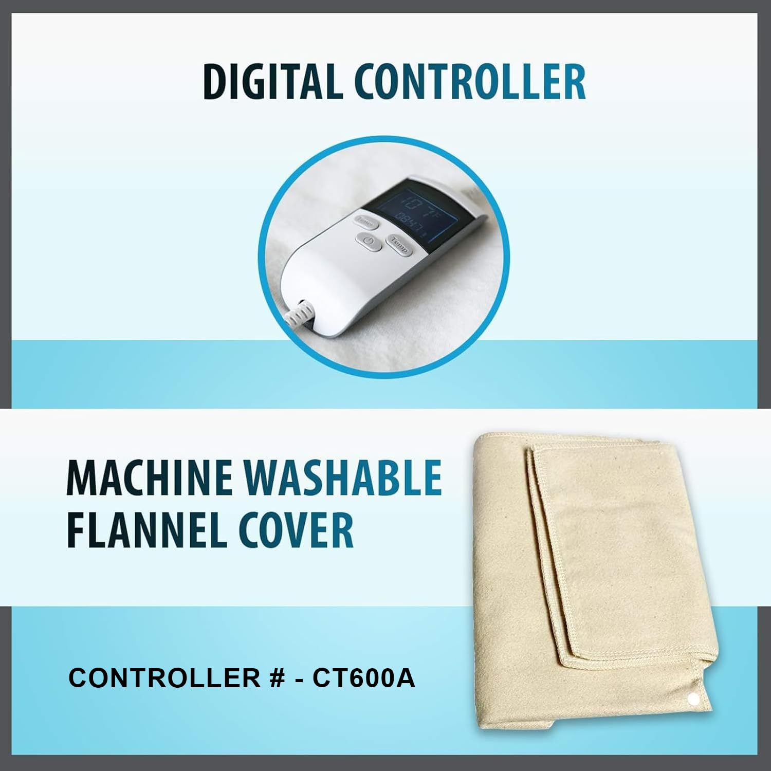 M PAIN MANAGEMENT TECHNOLOGIES ThermoRelief - Almohadilla térmica extra grande con apagado automático para calambres y espalda - Almohadilla eléctrica digital de grado médico extra caliente - Tamaño