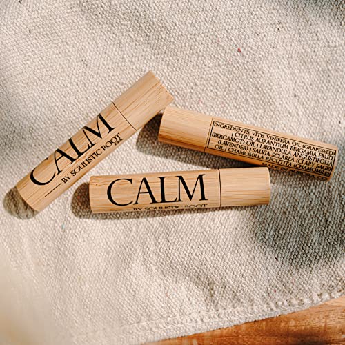Calm Essential Oil Roller, Calm Essential Oil Roll On Blend, 10Ml Glass Roller- Stress Relief, Essential Oil Blends, Aromatherapy Self Care Products For Women. Soulistic Root #TOP5