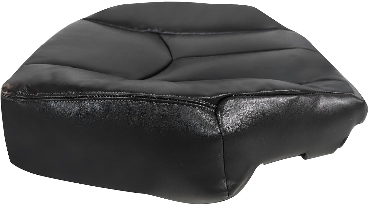 NLQR Passenger Side Bottom Replacement Leather Seat Cover Dark Gray Compatible with Chevy Silverado Avalanche Sierra Tahoe Suburban Yukon XL GMC Sierra 2003 2004 2005 2006 2007