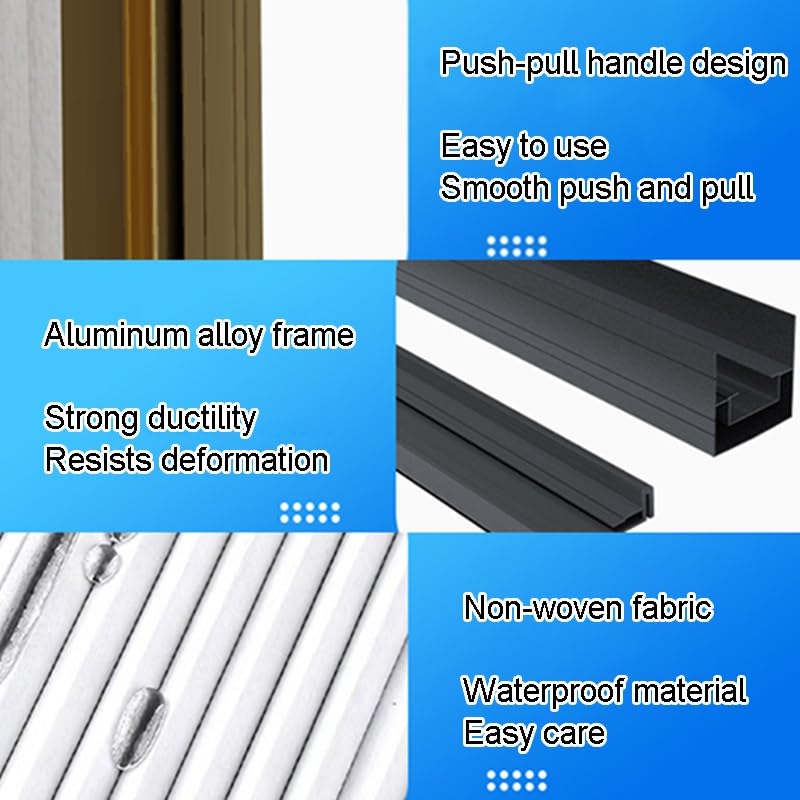 Porta A Soffietto per Interni, Porta Scorrevole A Soffietto con Telaio in Alluminio, Divisorio per Armadio Camper Patio Porta Doccia(160x40cm)