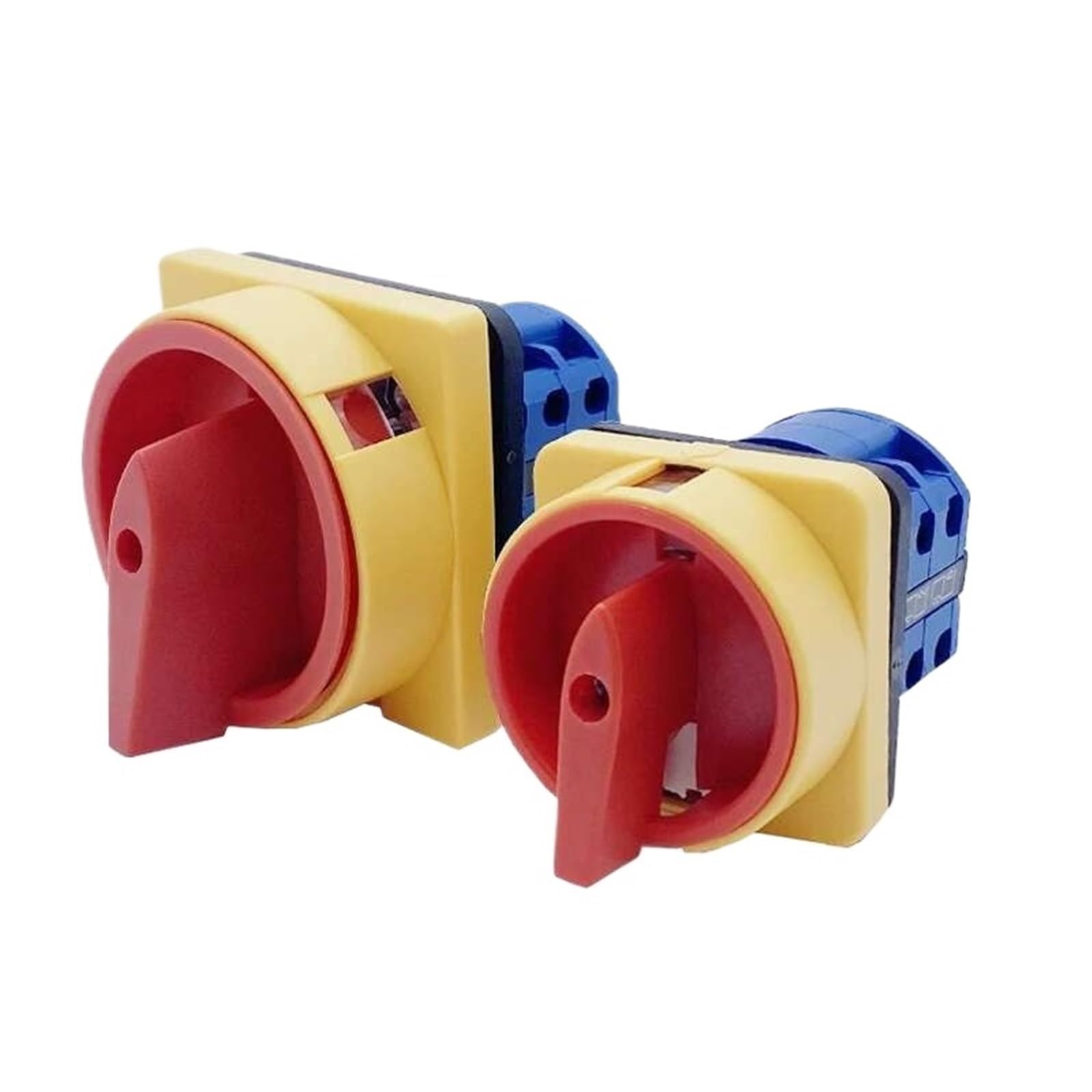 YWZVBSDCS 1PCS 20A And 25A OFF-ON 4 Poles Disconnect Isolator Switches LW26GS CA10 48x48mm 64x64mm Padlock Rotary Cam Switch(25A 64x64mm panel)