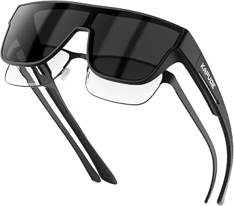KAPVOE K216 Oversized Square Fit Over Glasses Sunglasses UV400 | Lightweight TR90 frame for men and women, ideal for cycling, golf and recreational outdoor sports