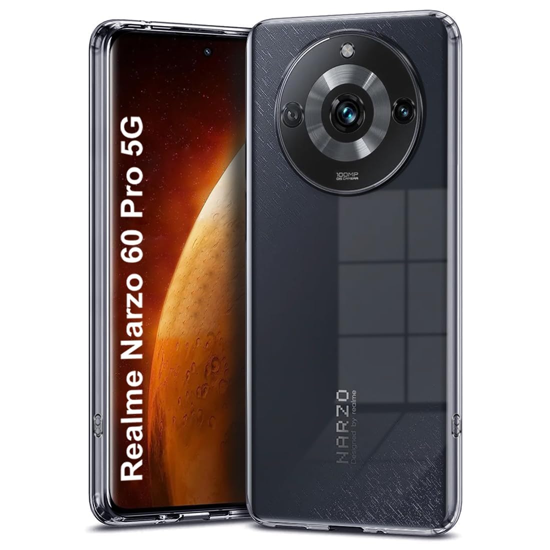 RODMED Transparent Silicon Back Cover for Realme Narzo 60 5G
