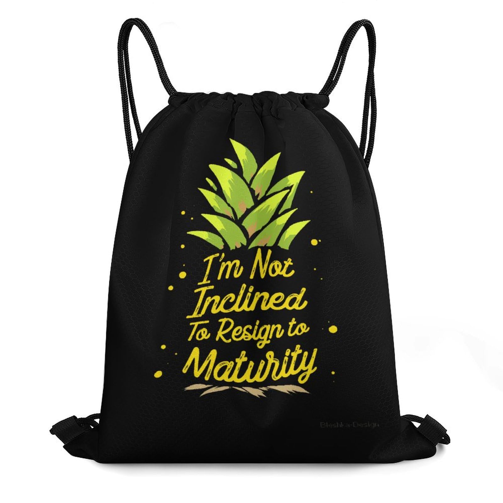 I'm Not Inclined Resign Drawstring Backpack Durable Sport Gym Bags Daypack for Men Women 35 * 42cm